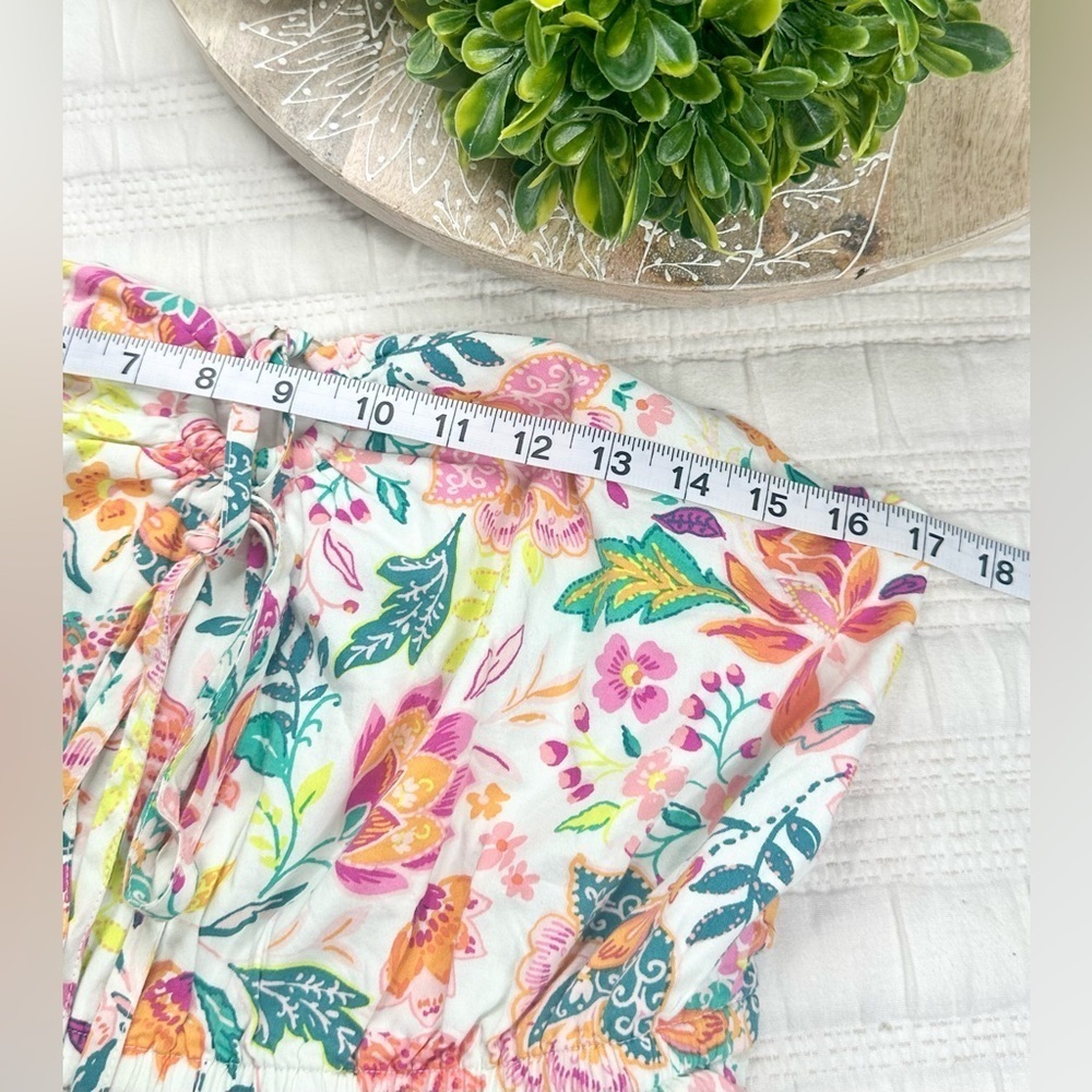 Old Navy Women’s Fit and Flare Floral O’Ring One-Piece Romper Size Large - Picture 9 of 11